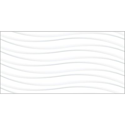 Ego Portland Super White Waves płytka ścienna 30x60 cm STR biała połysk
