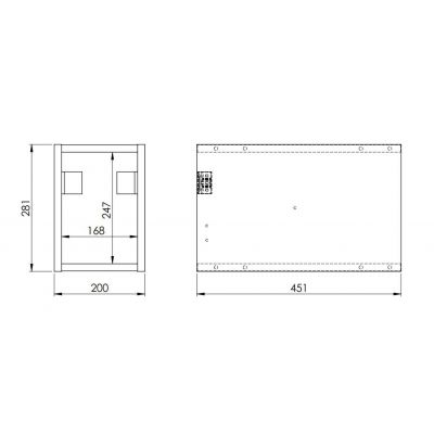 Elita Look szafka 20x45,1x28,1 cm boczna wisząca dąb canela RE110201027050