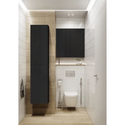 Elita For All szafka 50x12,6x80 cm boczna wisząca czarna RE140500063510