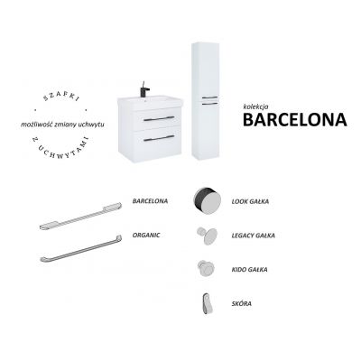 Elita Barcelona szafka boczna 150 cm wysoka wisząca biały mat 169121