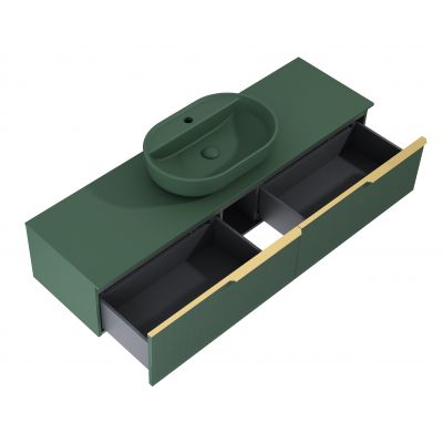 Elita Soho Slim szafka 160x45,3x31,8 cm podumywalkowa wisząca forest green matt RE081604047010