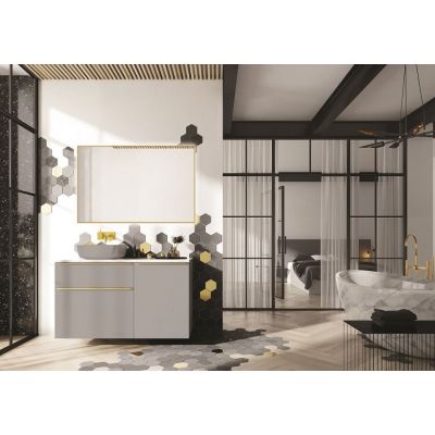 Elita Sharon Square lustro 120x80 cm prostokątne z oświetleniem złoty RE061203015570