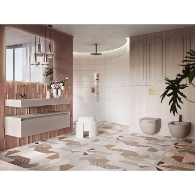 Elita Sharon Square lustro 120x80 cm prostokątne z oświetleniem złoty RE061203015570