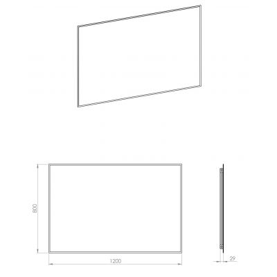 Elita Sharon Square lustro 120x80 cm prostokątne z oświetleniem złoty RE061203015570