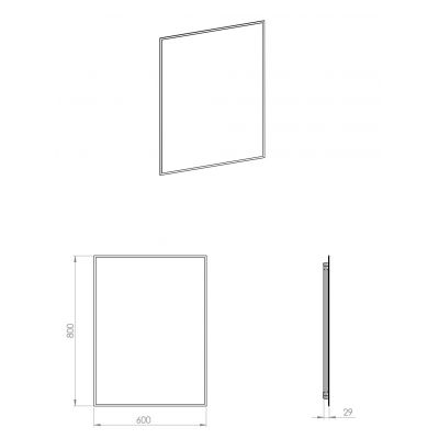 Elita Sharon Square lustro 60x80 cm prostokątne z oświetleniem rose gold RE060603015450