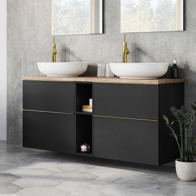 Elita Look szafka 60x44,9x63,5 cm podumywalkowa wisząca black matt RE080601027160