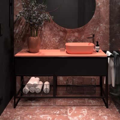 Elita Look szafka 60x44,9x28,1 cm podumywalkowa wisząca black matt RE010603027160