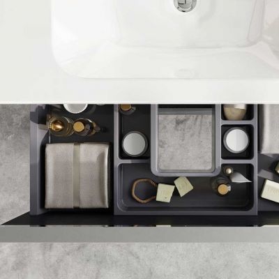 Elita Look szafka 80x44,9x28,1 cm podumywalkowa wisząca black matt RE010803027160