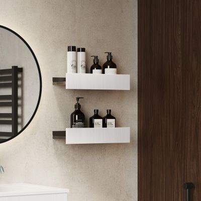 Elita For All półka 40 cm biała-czarna RE130400068060