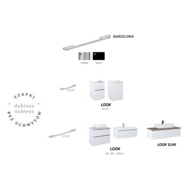 Elita Barcelona uchwyt do szafki chrom RE120160080040