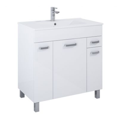 Elita Sunn umywalka z szafką 80 cm biały połysk RE169195008060