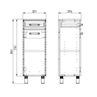 Elita Sunn szafka 30,1x29,6x84,1 cm boczna stojąca biały połysk RE169197008060