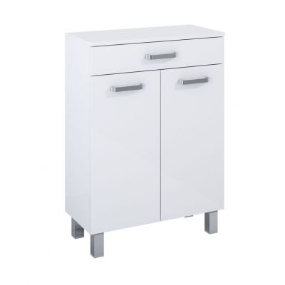 Elita Sunn szafka 58,6x29,6x84,1 cm boczna stojąca biały połysk RE169199008060