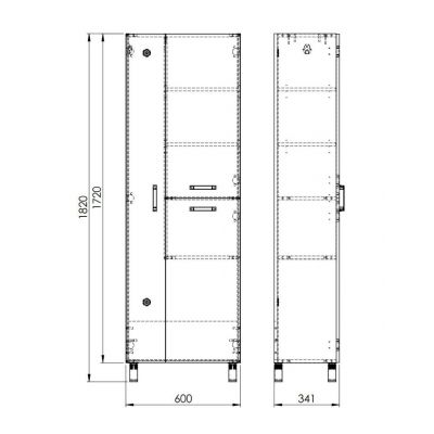 Elita Sunn szafka 60x34,1x182 cm boczna stojąca biały połysk RE169203008060