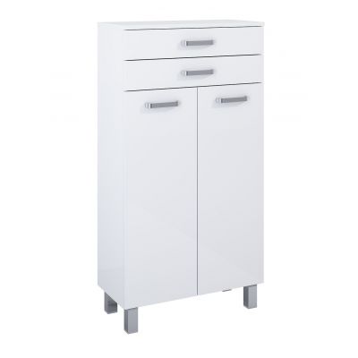 Elita Sunn szafka 58,6x29,6x114,6 cm boczna stojąca biały połysk RE169204008060