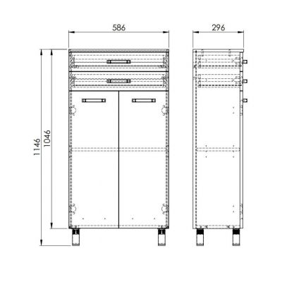Elita Sunn szafka 58,6x29,6x114,6 cm boczna stojąca biały połysk RE169204008060
