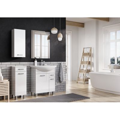 Elita Sunn szafka 29,9x21,6x72 cm boczna wisząca biały połysk RE169205008060