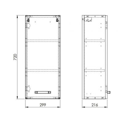 Elita Sunn szafka 29,9x21,6x72 cm boczna wisząca biały połysk RE169205008060
