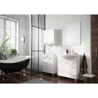 Elita Sunn szafka 49,9x21,6x72 cm boczna wisząca biały połysk RE169207008060