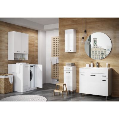 Elita Sunn szafka 70x30,6x97 cm boczna wisząca biały połysk RE169211008060