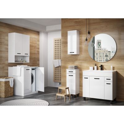 Elita Sunn szafka 70x30,6x97 cm boczna wisząca biały połysk RE169211008060