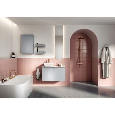 Elita Tonia umywalka 39x39 cm kwadratowa nablatowa biała RE040390138060