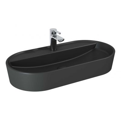Elita Babette umywalka 81,5x41,5 cm owalna nablatowa anthracite matt RE040820016010