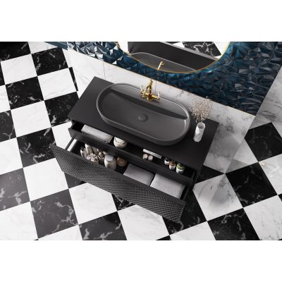 Elita Babette umywalka 81,5x41,5 cm owalna nablatowa anthracite matt RE040820016010