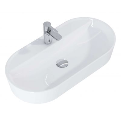 Elita Babette umywalka 81,5x41,5 cm owalna nablatowa biała 145109