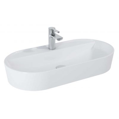 Elita Babette umywalka 81,5x41,5 cm owalna nablatowa biała 145109