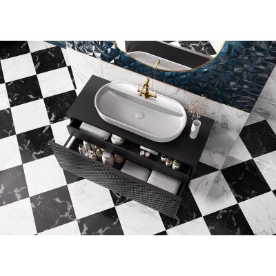 Elita Babette umywalka 81,5x41,5 cm owalna nablatowa biała 145109