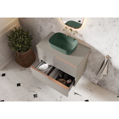 Elita Reni umywalka 45,5x32,5 cm prostokątna nablatowa forest green matt RE040460037010