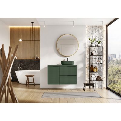 Elita Reni umywalka 45,5x32,5 cm prostokątna nablatowa forest green matt RE040460037010