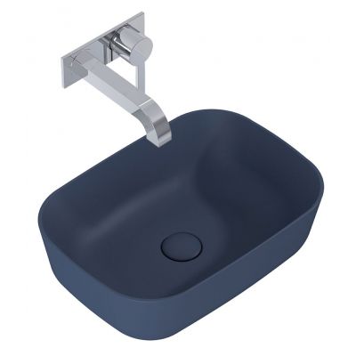 Elita Reni umywalka 45,5x32,5 cm prostokątna nablatowa navy blue matt RE040460037030