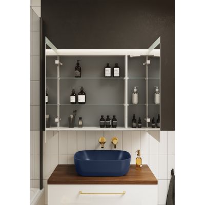 Elita Reni umywalka 45,5x32,5 cm prostokątna nablatowa navy blue matt RE040460037030