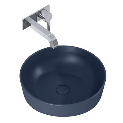Elita Lorca umywalka 41,5x41,5 cm okrągła nablatowa navy blue matt RE040420047030