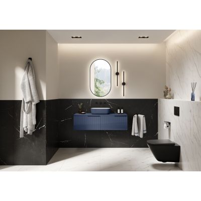 Elita Reni umywalka 45,5x32,5 cm prostokątna nablatowa navy blue mat RE040460896170