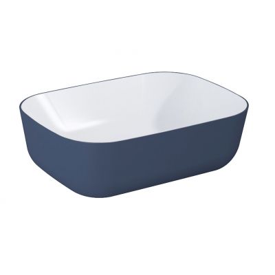 Elita Reni umywalka 45,5x32,5 cm prostokątna nablatowa navy blue mat RE040460896170
