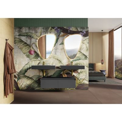 Elita Dimple umywalka 80,6x46 cm prostokątna ścienna anthracite matt RE040800026010