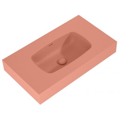 Elita Dimple umywalka 80,6x46 cm prostokątna ścienna terra pink matt RE040800026600
