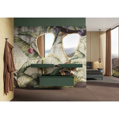 Elita Dimple umywalka 80,6x46 cm prostokątna ścienna forest green matt RE040800027010