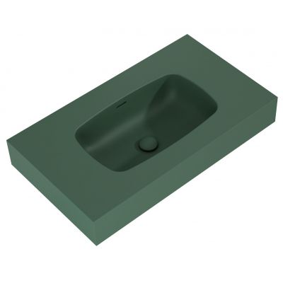 Elita Dimple umywalka 80,6x46 cm prostokątna ścienna forest green matt RE040800027010