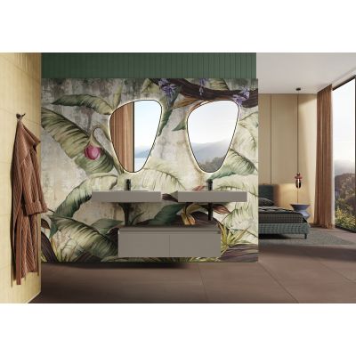 Elita Dimple umywalka 80,6x46 cm prostokątna ścienna fume matt RE040800027020