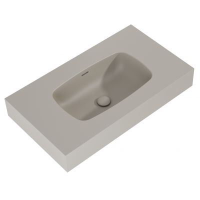 Elita Dimple umywalka 80,6x46 cm prostokątna ścienna fume matt RE040800027020