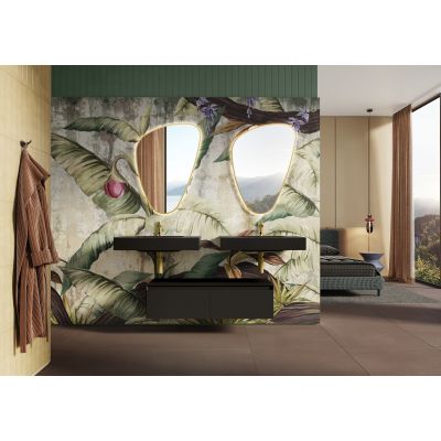 Elita Dimple umywalka 80,6x46 cm prostokątna ścienna black matt RE040800027160