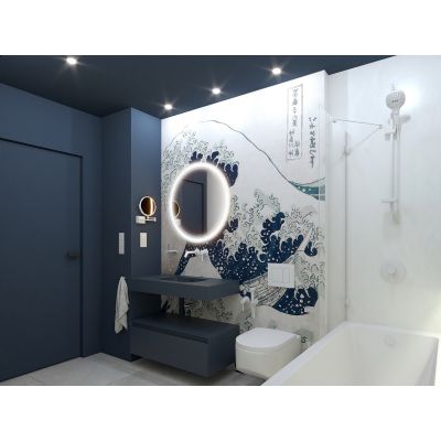 Elita Dimple umywalka 100,8x46 cm prostokątna ścienna navy blue matt RE041000027030