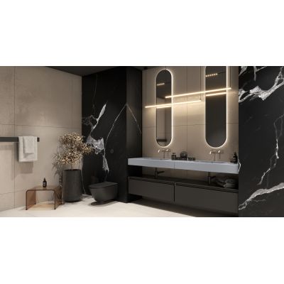 Elita Dimple umywalka 100,8x46 cm ścienna prostokątna stone matt RE041000027040