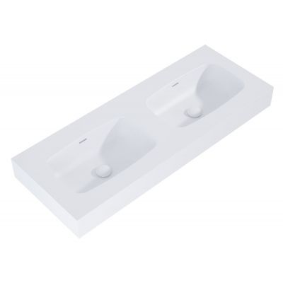 Elita Dimple umywalka 121x46 cm prostokątna ścienna-podwójna white matt RE041200025290
