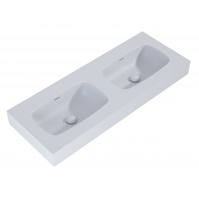 Elita Dimple umywalka 121x46 cm prostokątna ścienna-podwójna stone matt RE041200027040