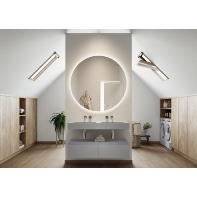 Elita Dimple umywalka 121x46 cm prostokątna ścienna-podwójna stone matt RE041200027040